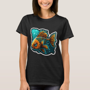 Kittige Kleurrijke Vis T-shirt