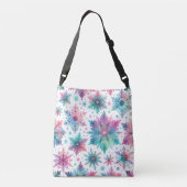 Kittige Sneeuwvlokken Crossbody Tas (Achterkant)