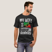 Kittitische vrouw Saint Kitts en Nevis Roots echtg T-shirt (Voorkant volledig)