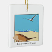 Kitts Hummock, DE Hoefijzer Crab Seagull Beach Keramisch Ornament (Rechts)