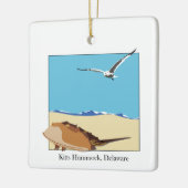 Kitts Hummock, DE Hoefijzer Crab Seagull Beach Keramisch Ornament (Links)