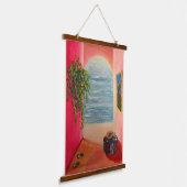 Kitty aan de kust hangend wandkleed (Gebogen)