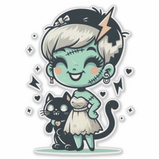 Kitty Afterlife Sticker (Voorkant)
