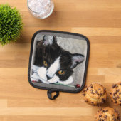 Kitty and ladybuts Oven Mitts & Pot Holders Pannenlap (Top down)