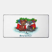 Kitty and Puppy , Happy XMas Bureaumat (Voorkant)