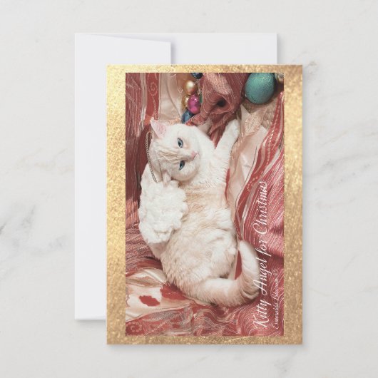 Kitty Angel for Christmas Bedankkaart (Voorkant)