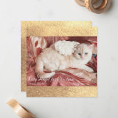 Kitty Angel for Christmas Notitiekaartje (Voorkant / Achterkant in situ)