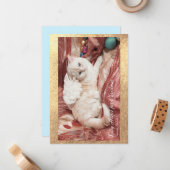 Kitty Angel for Christmas Notitiekaartje (Voorkant / Achterkant in situ)