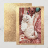 Kitty Angel for Christmas Notitiekaartje (Voorkant / Achterkant)