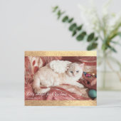 Kitty Angel met Kerstmis Briefkaart (Staand voorkant)