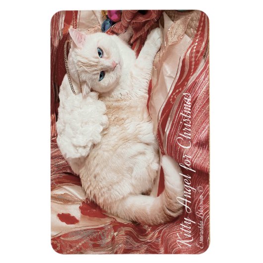 Kitty Angel met Kerstmis Magneet (Verticaal)