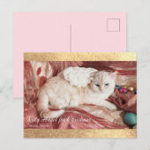 Kitty Angel voor Kerstmis Aankondigingskaart (Voorkant / Achterkant)