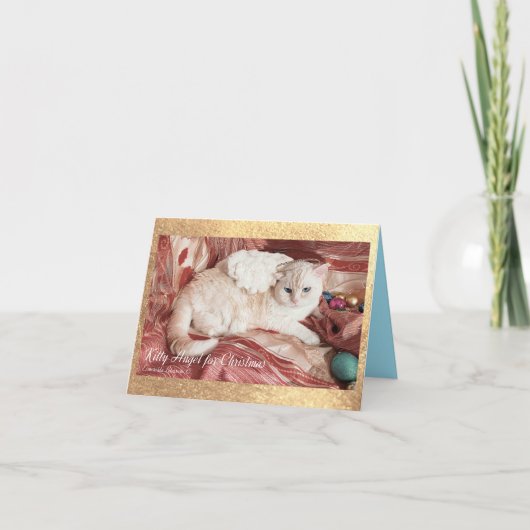 Kitty Angel voor Kerstmis Bedankkaart (Voorkant)