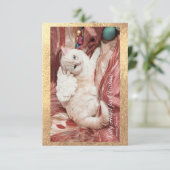 Kitty Angel voor Kerstmis Bedankkaart (Staand voorkant)