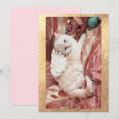 Kitty Angel voor Kerstmis Bedankkaart (Voorkant / Achterkant)