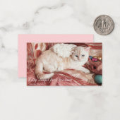 Kitty Angel voor Kerstmis Notitiekaartje (Voorkant / Achterkant in situ)