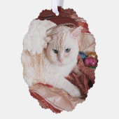 Kitty Angel voor Kerstmis Ornament Kaart (Links)