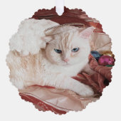 Kitty Angel voor Kerstmis Ornament Kaart (Voorkant)