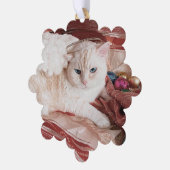 Kitty Angel voor Kerstmis Ornament Kaart (Links)