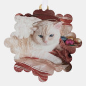 Kitty Angel voor Kerstmis Ornament Kaart (Voorkant)