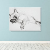 Kitty 'Baby' Canvas Afdruk (Insitu (Houten vloer))