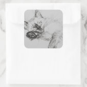 Kitty 'Baby' Vierkante Sticker (Tas)