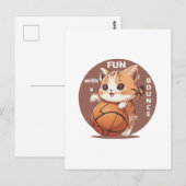 kitty basketbal briefkaart (Voorkant / Achterkant)