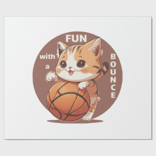 kitty basketbal cadeaupapier