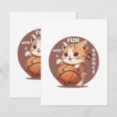 kitty basketbal informatiekaartje (Voorkant / Achterkant)