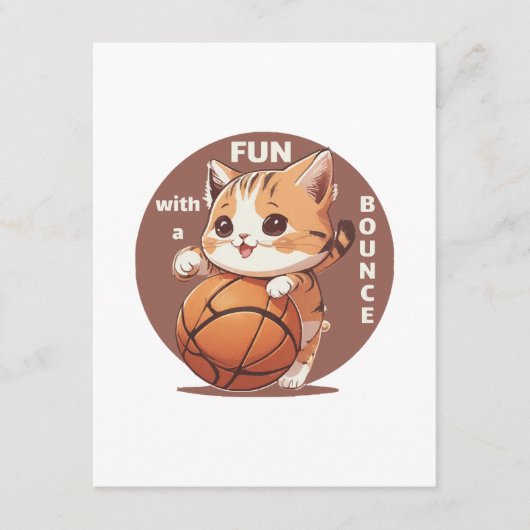kitty basketbal informatiekaartje (Voorkant)