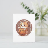 kitty basketbal informatiekaartje (Staand voorkant)