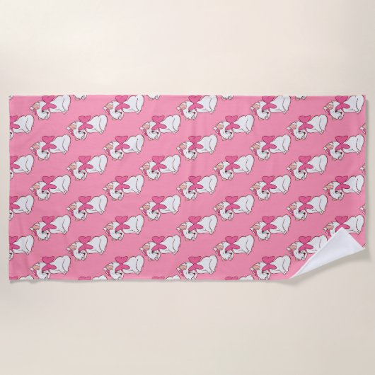 Kitty Beach Towel Strandlaken (Voorkant)