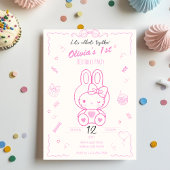 Kitty Birthday Girl Invitation  Kaart