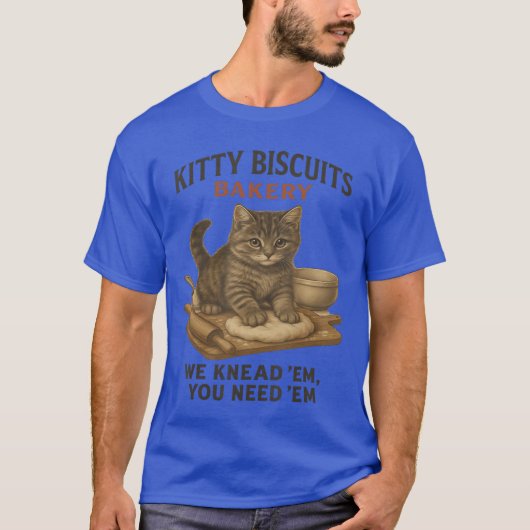 Kitty Biscuits Bakery Funny Cat baking for cat lov T-shirt (Voorkant)