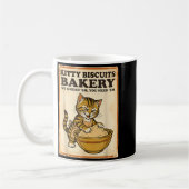 Kitty biscuits bakkerij grappige kat kneedt deeg m koffiemok (Links)
