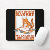 Kitty biscuits bakkerij grappige kat kneedt deeg m muismat (Met muis)