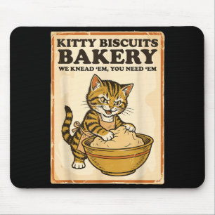 Kitty biscuits bakkerij grappige kat kneedt deeg m muismat