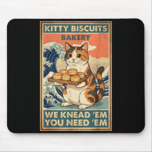 Kitty biscuits bakkerij grote golf kat knedend mem muismat