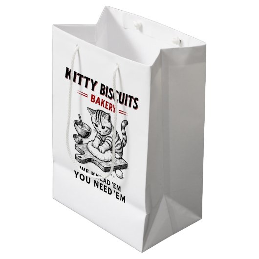 Kitty Biscuits Bakkerij Medium Cadeauzakje (Voorkant Gekanteld)