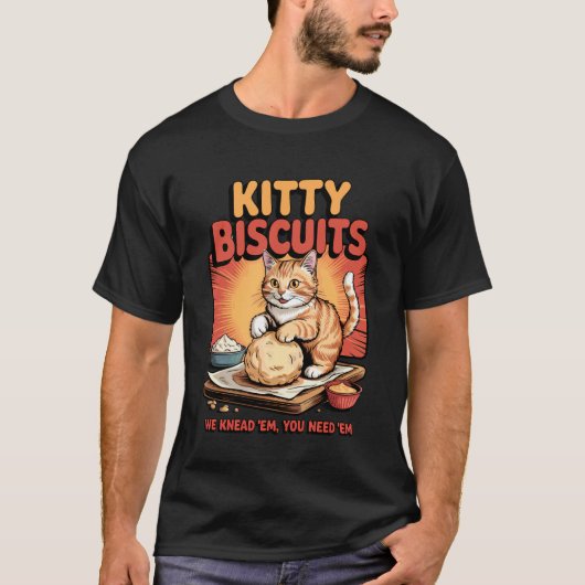 Kitty Biscuits Bakkerij Shirt Kattenliefhebber Bak (Voorkant)