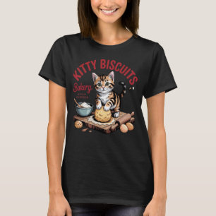 Kitty Biscuits Bakkerij We Kneten Ze Kat Bakken T-shirt