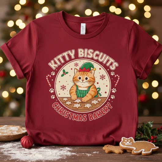 Kitty biscuits christmas Bakery Cat meme T-Shirt