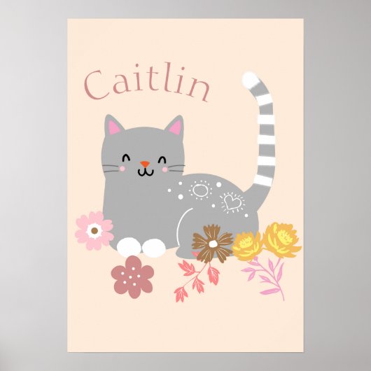 Kitty Bloemen Poster (Voorkant)
