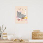 Kitty Bloemen Poster (Keuken)
