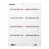 KITTY CAT ALLE ADRES, TERUGKEER- OF VERZENDETIKET ETIKET (Full Sheet)