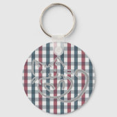 Kitty Cat and Plaid Sleutelhanger (Voorkant)