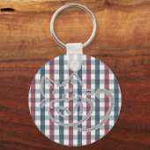Kitty Cat and Plaid Sleutelhanger (Voorkant)