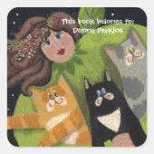 Kitty Cat Angel Sticker (Voorkant)