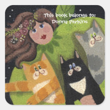 Kitty Cat Angel Sticker