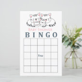 Kitty Cat baby shower bingo (Staand voorkant)